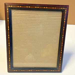 Vintage Feto Marquetry Wood Frame Handcrafted Thailand Inlaid Hardwood
